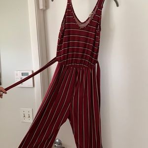 Tie front jump suit